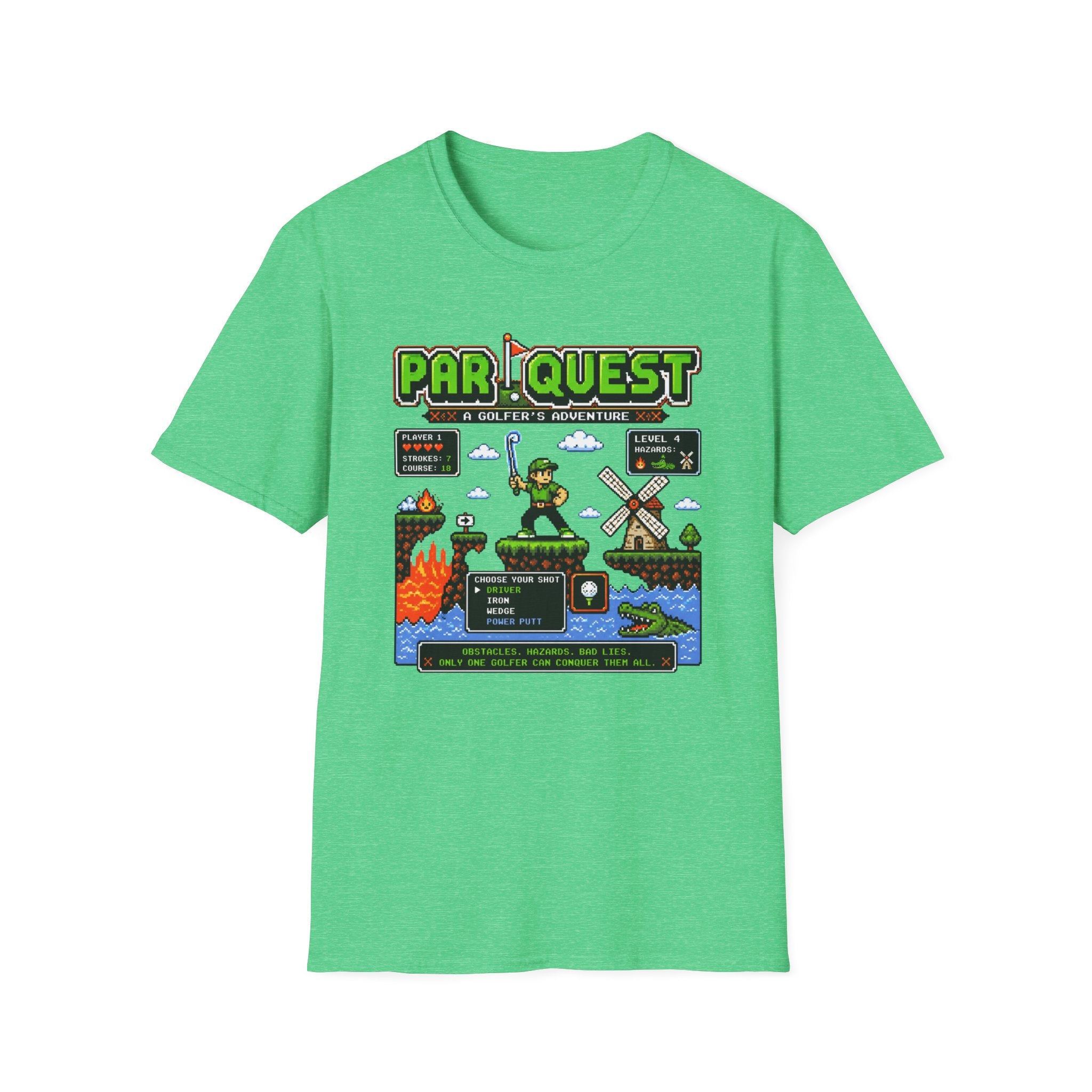 8-bit Par Quest Golfer T-shirt