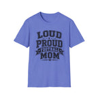 Load Proud Football Mom B&W T-shirt
