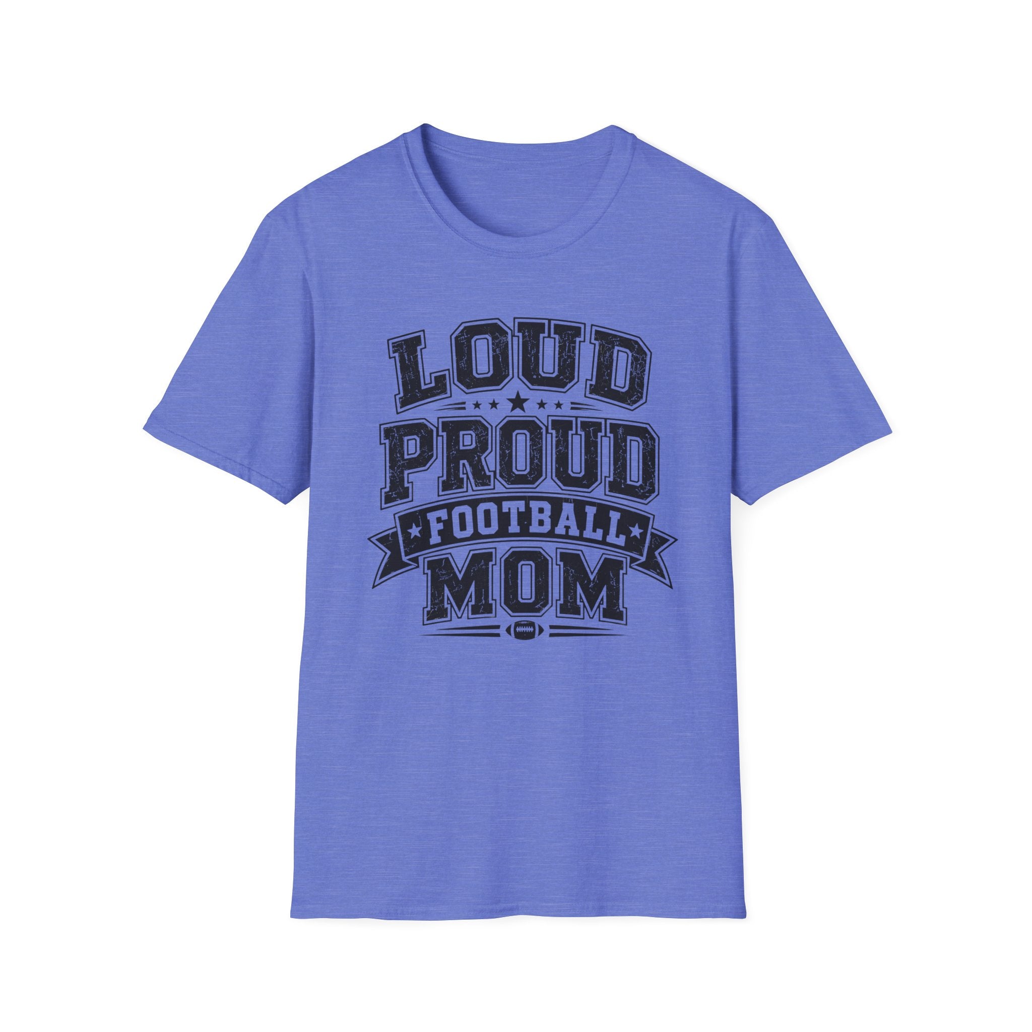 Load Proud Football Mom B&W T-shirt