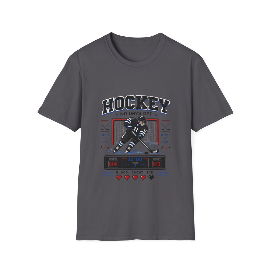 8-bit Boy Hockey Player T-Shirt