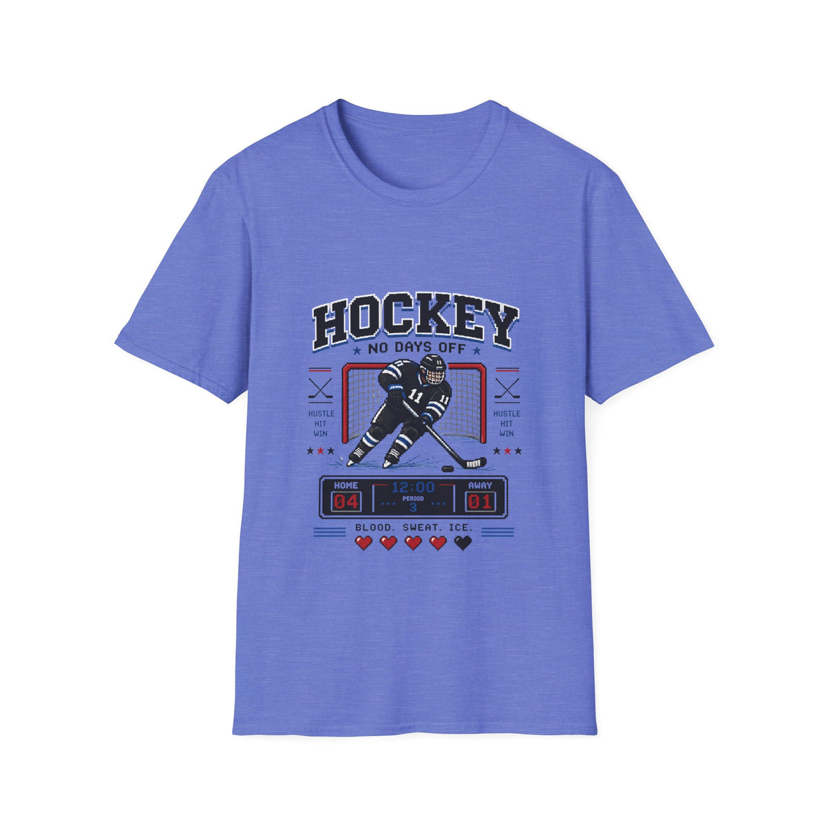 8-bit Boy Hockey Player T-Shirt