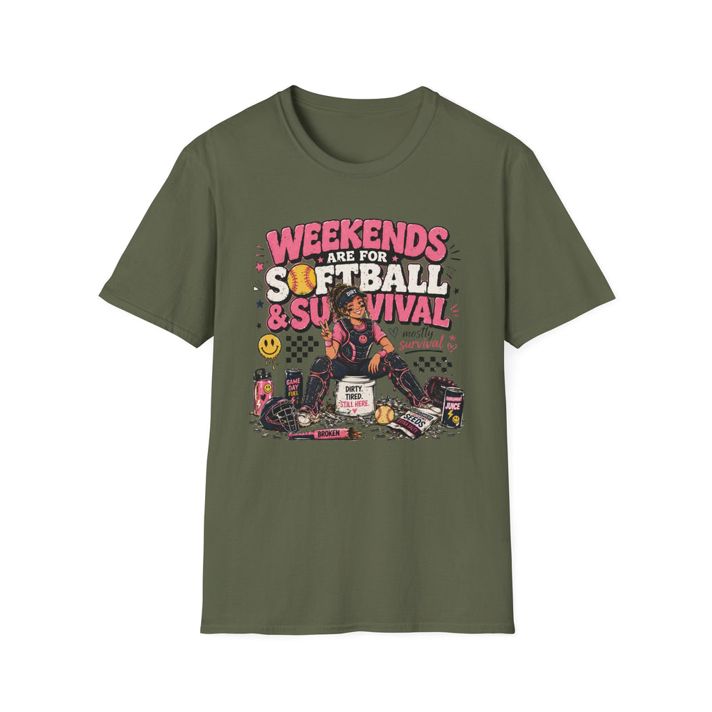 Weekends Are for Softball & Survival T-shirt