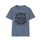 Load Proud Football Mom B&W T-shirt