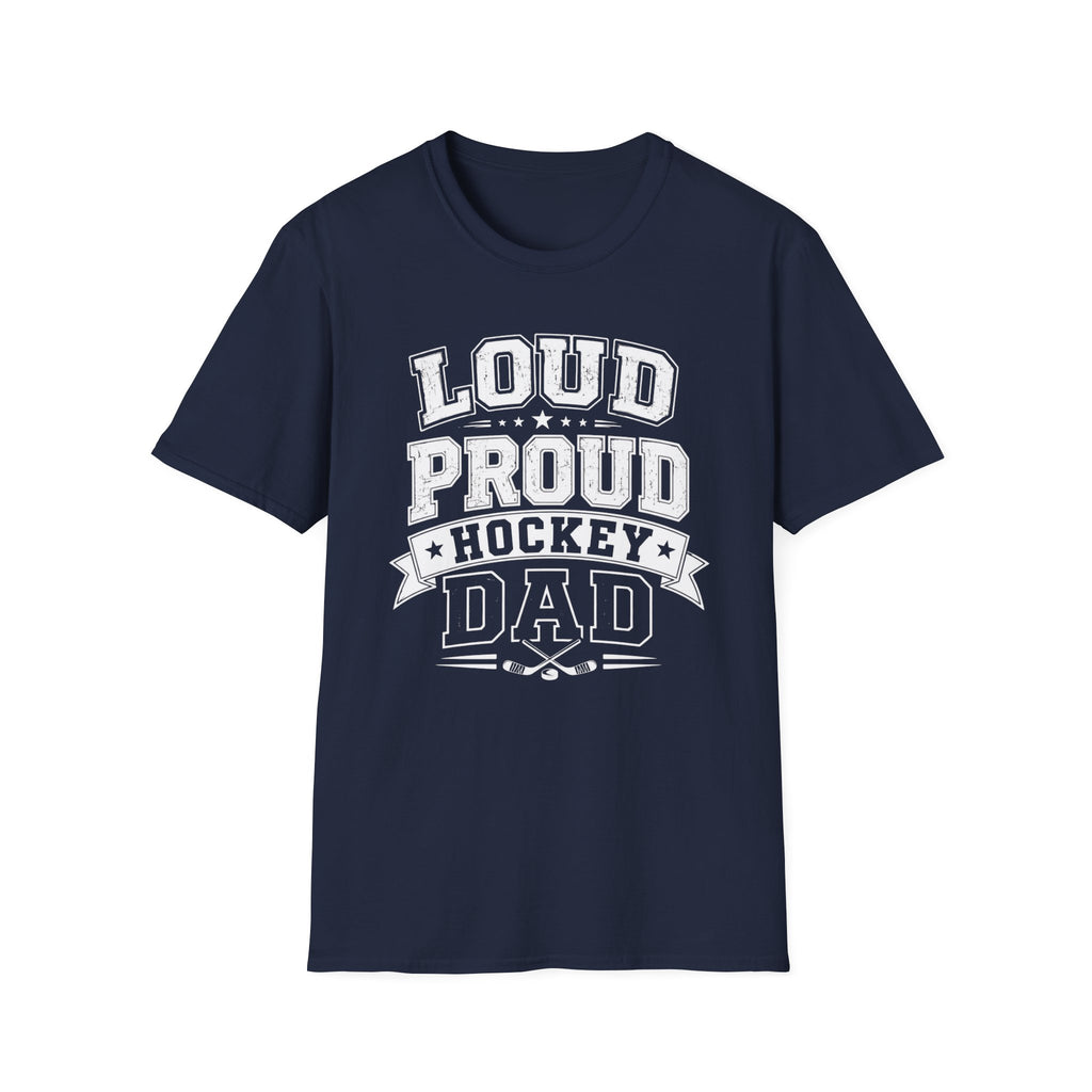 "Loud Proud Hockey Dad" T-shirt - Black & White