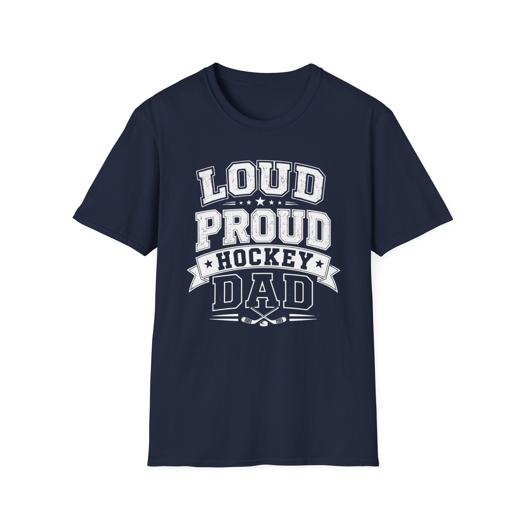 "Loud Proud Hockey Dad" T-shirt - Black & White