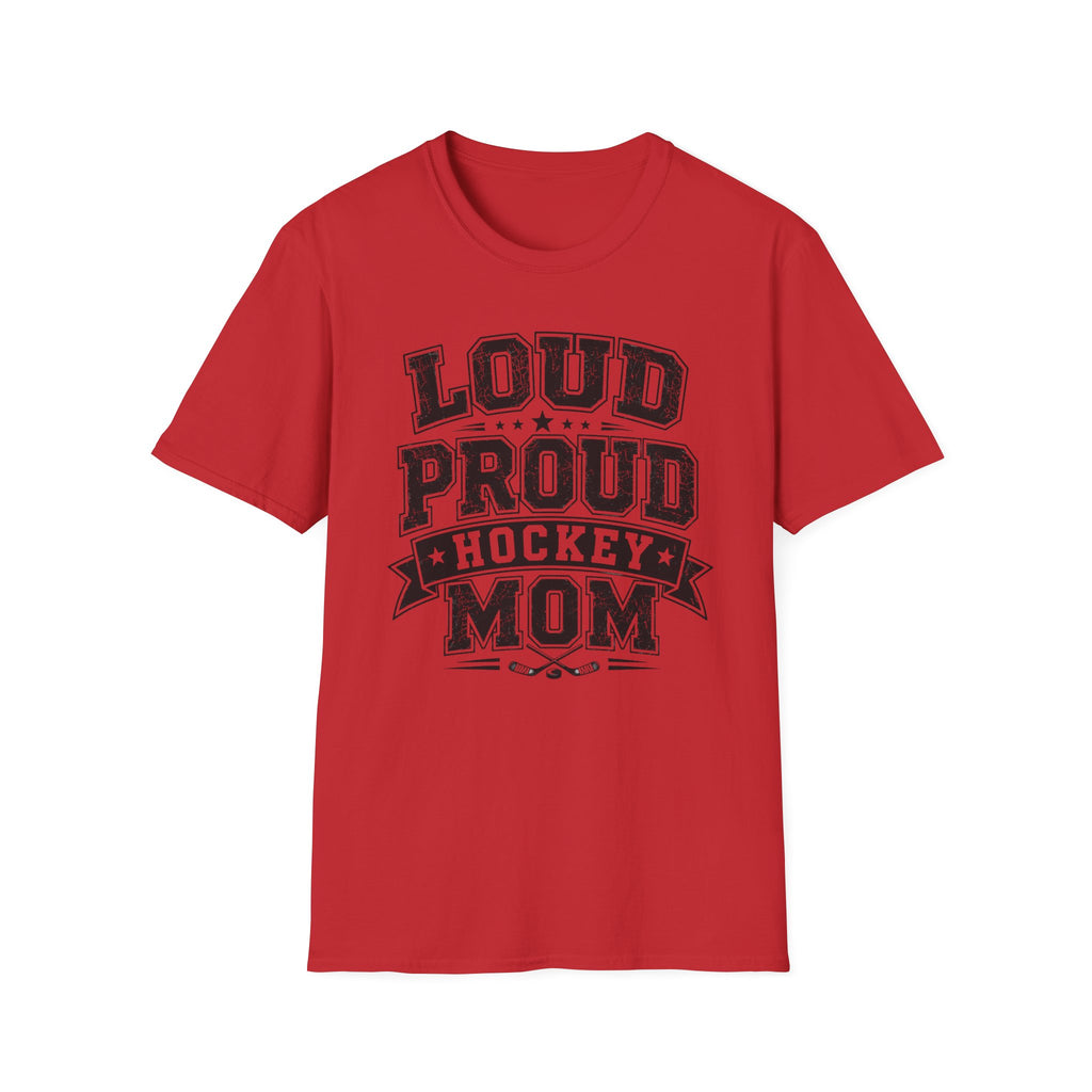 "Loud Proud Hockey Mom" T-shirt - Black & White