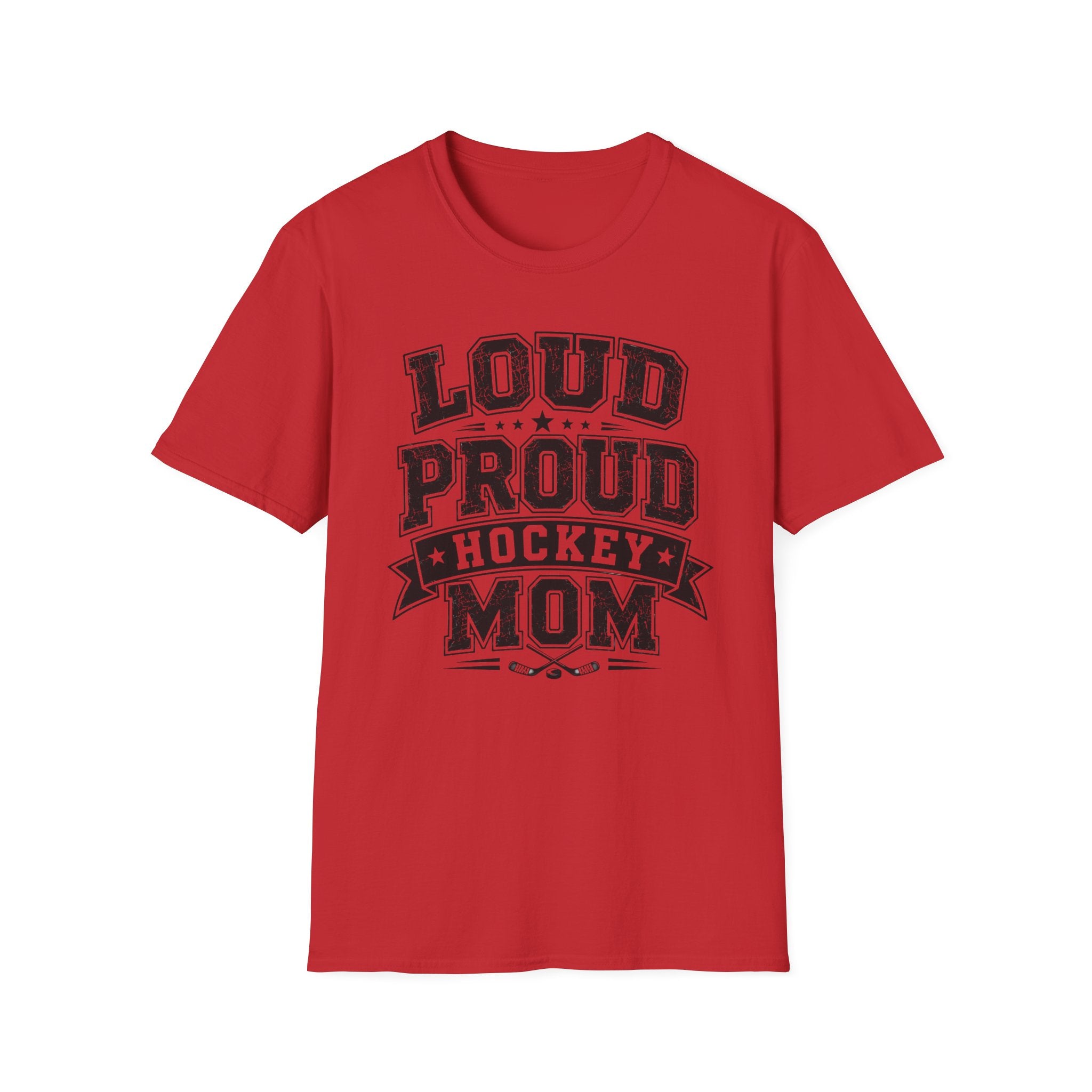 "Loud Proud Hockey Mom" T-shirt - Black & White