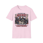 "Raised On Hockey Surviving On Coffee" T-shirt