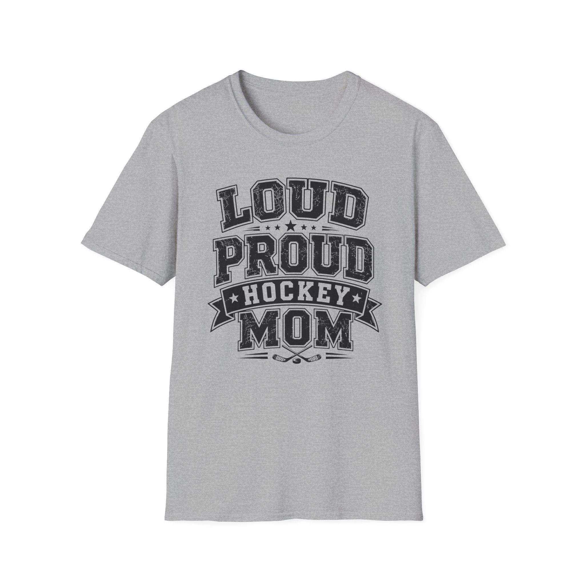 "Loud Proud Hockey Mom" T-shirt - Black & White