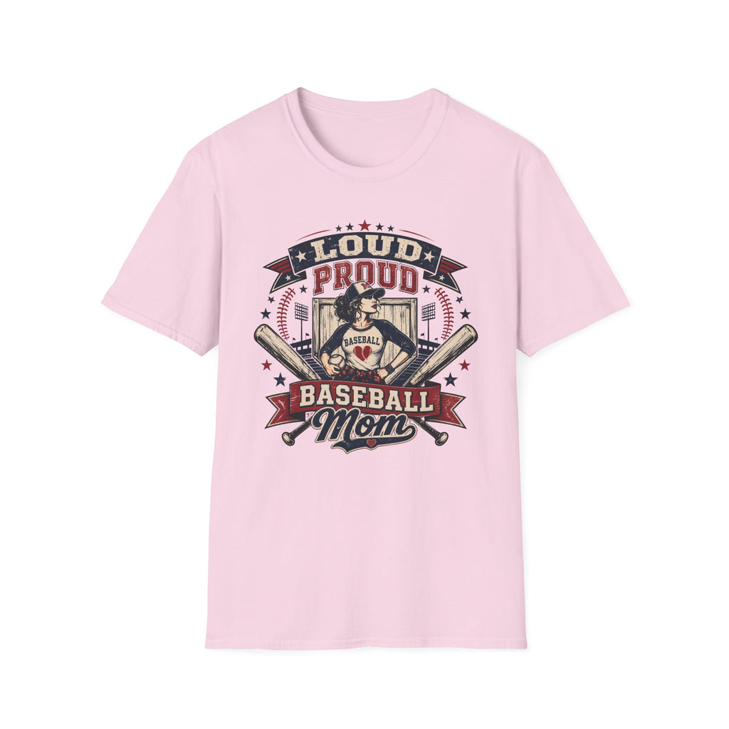"Loud Proud Baseball Mom" w/Bats T-shirt