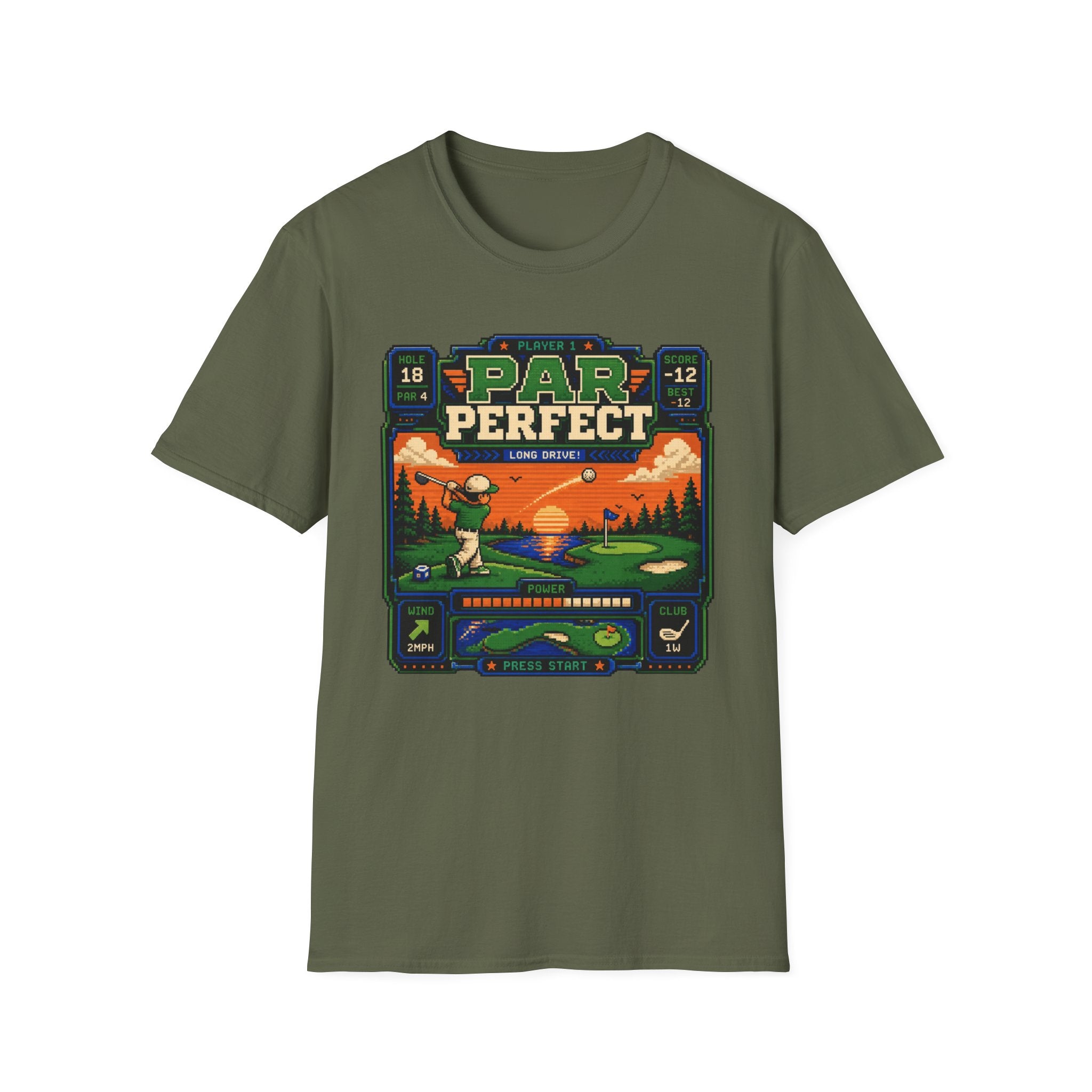 8-bit Par Perfect Golf  T-shirt