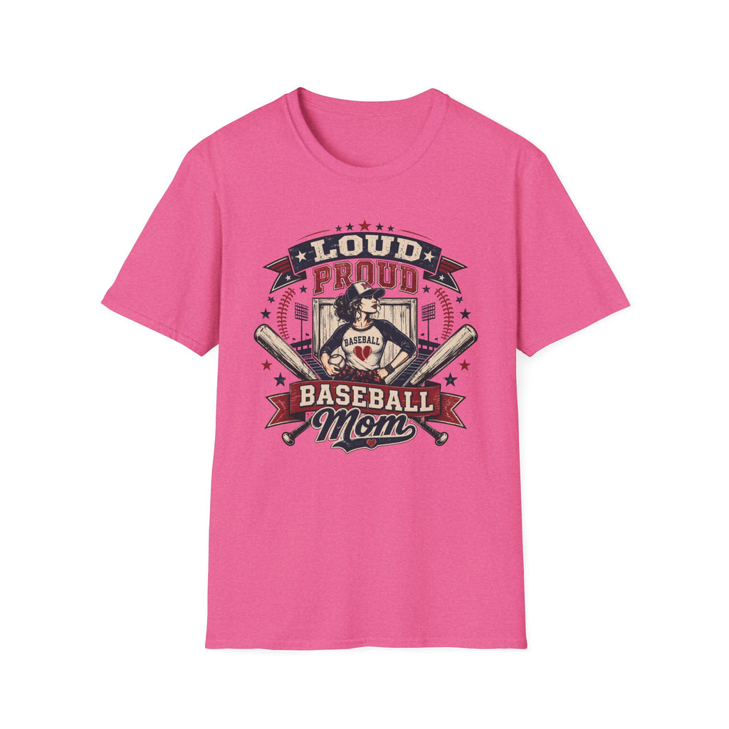 "Loud Proud Baseball Mom" w/Bats T-shirt