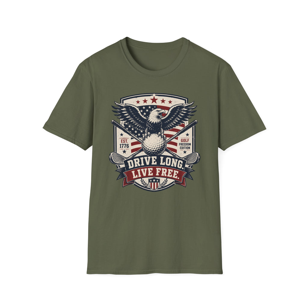 Drive Long Live Free Golf T-Shirt