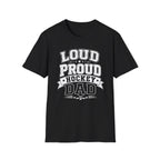 "Loud Proud Hockey Dad" T-shirt - Black & White