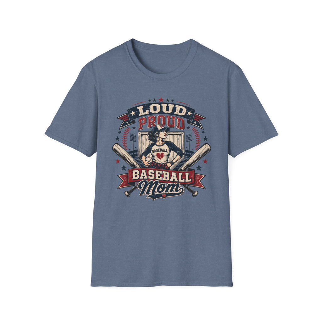 "Loud Proud Baseball Mom" w/Bats T-shirt