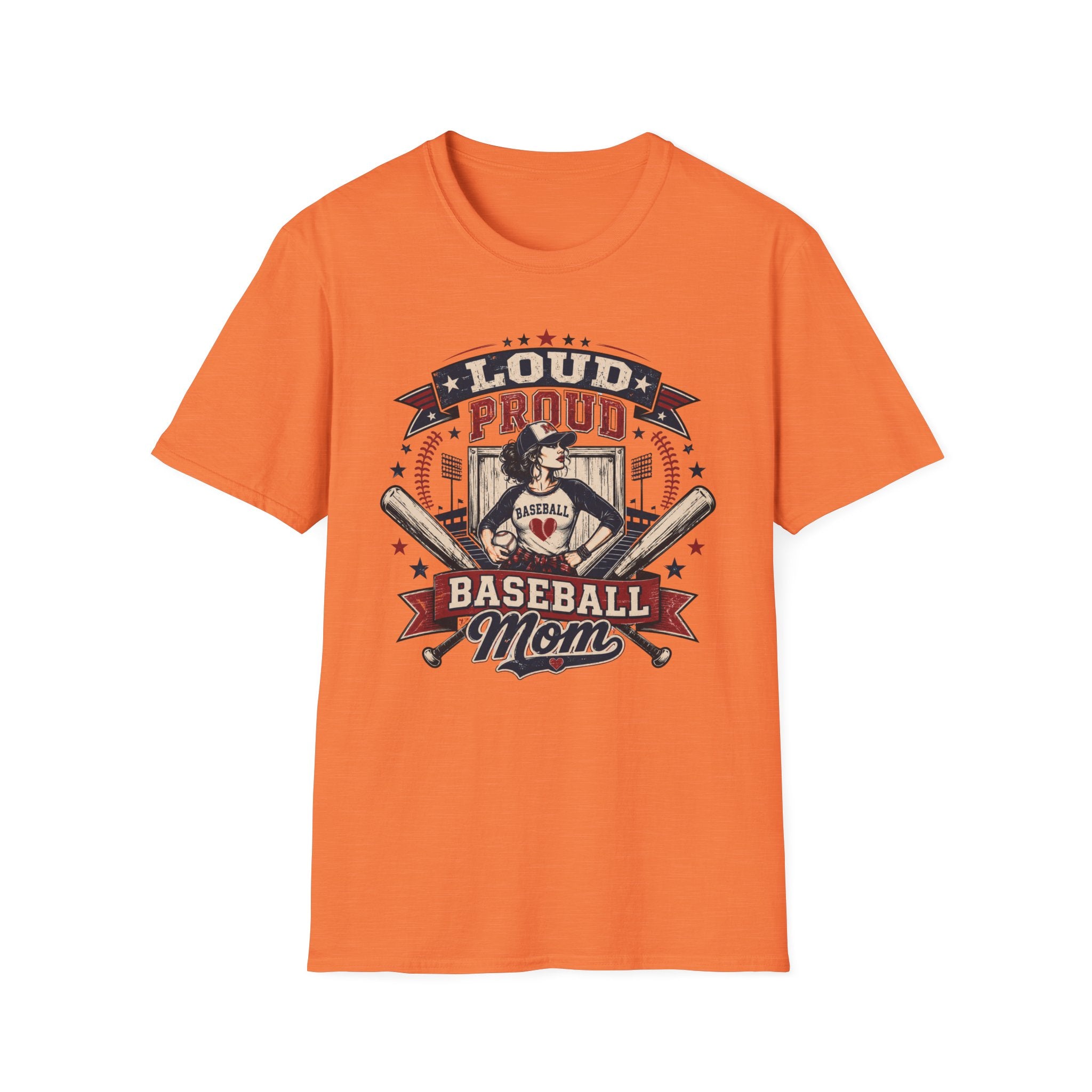 "Loud Proud Baseball Mom" w/Bats T-shirt