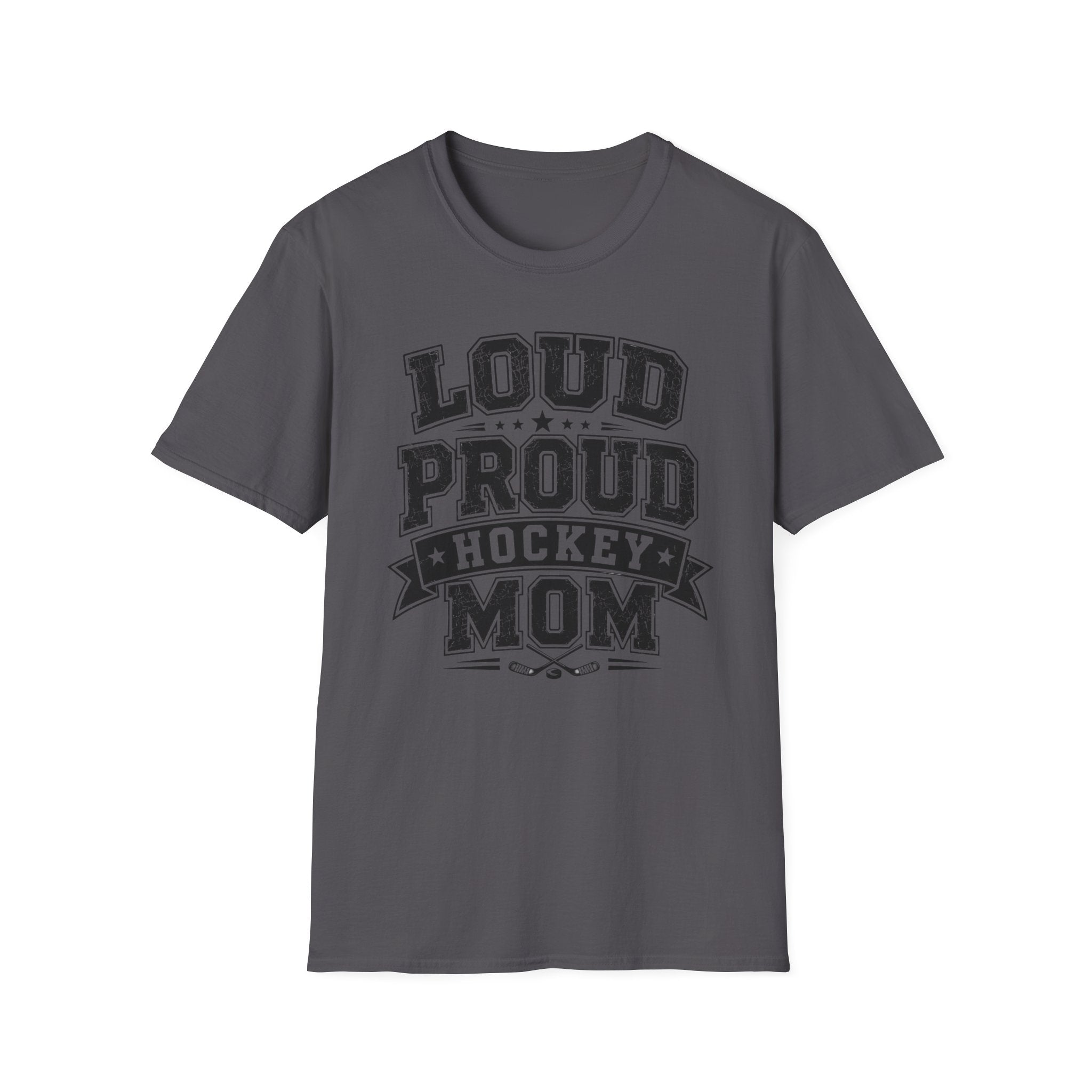 "Loud Proud Hockey Mom" T-shirt - Black & White