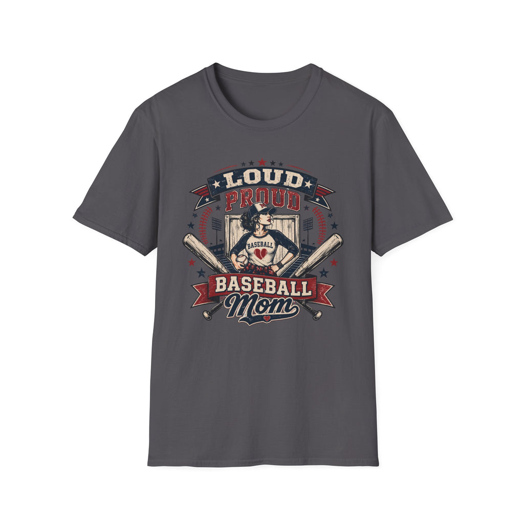 "Loud Proud Baseball Mom" w/Bats T-shirt