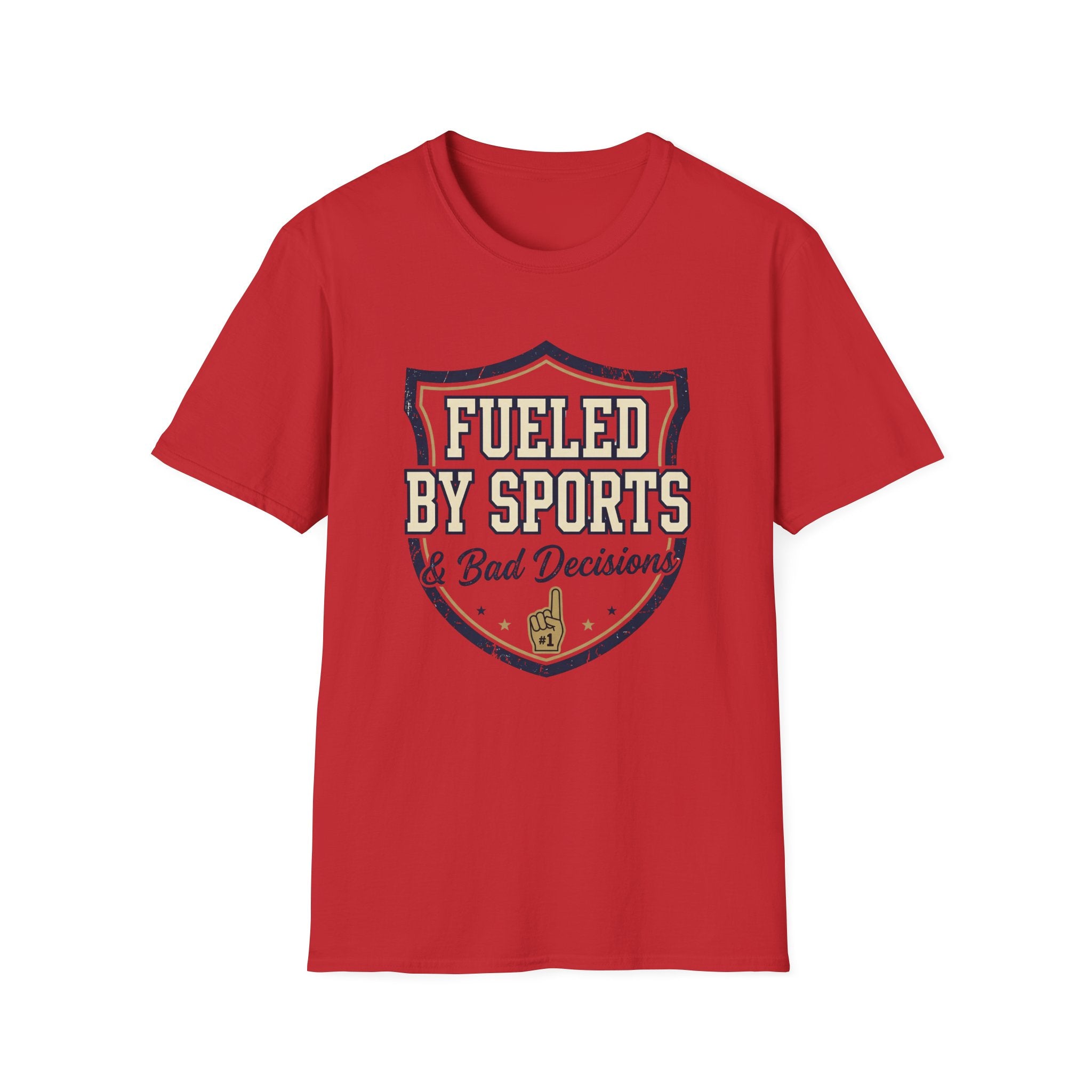 Fueled By Sports & Bad Decisions Shield T-Shirt