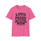 Load Proud Football Mom B&W T-shirt