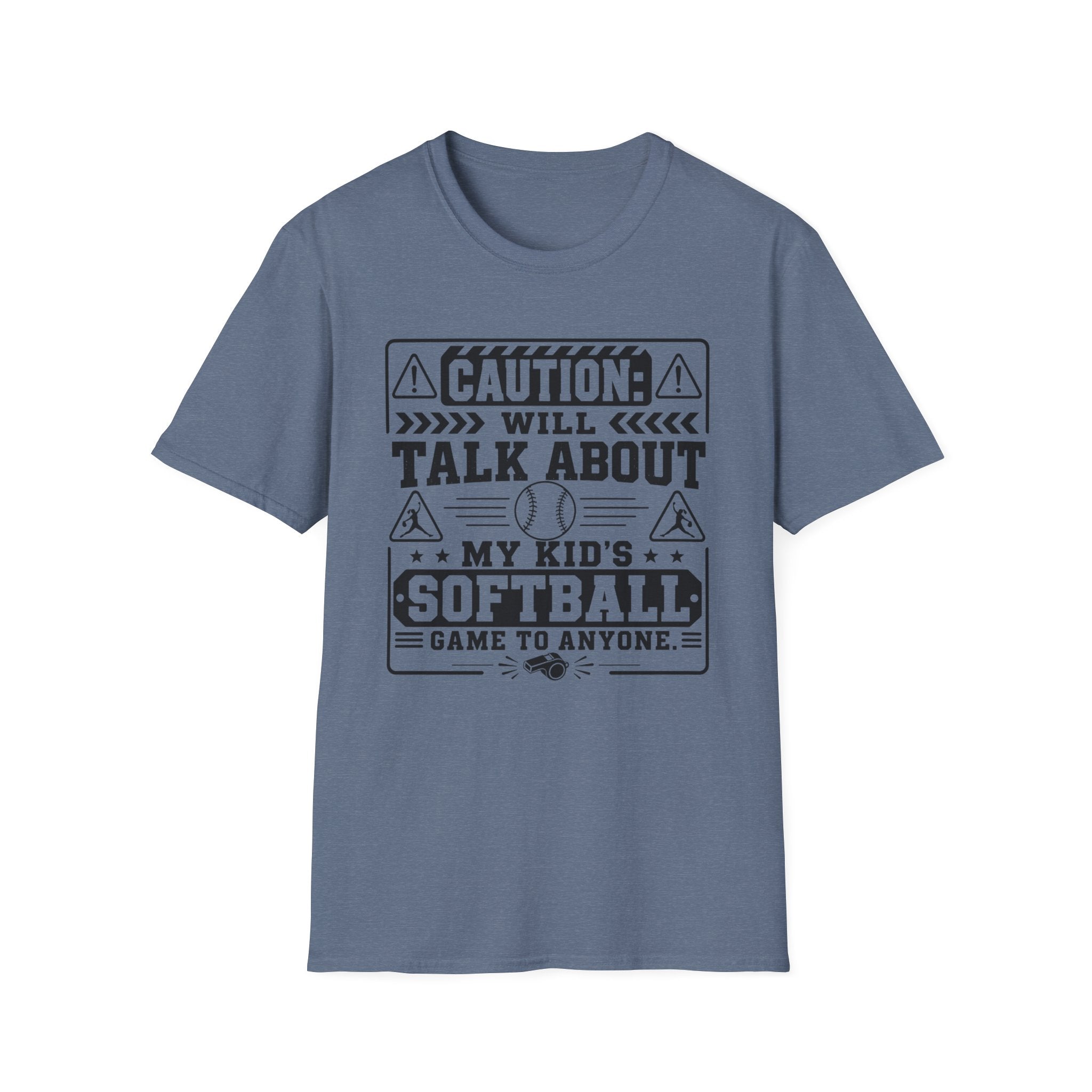 Caution Will Talk about My Kids Softball T-shirt