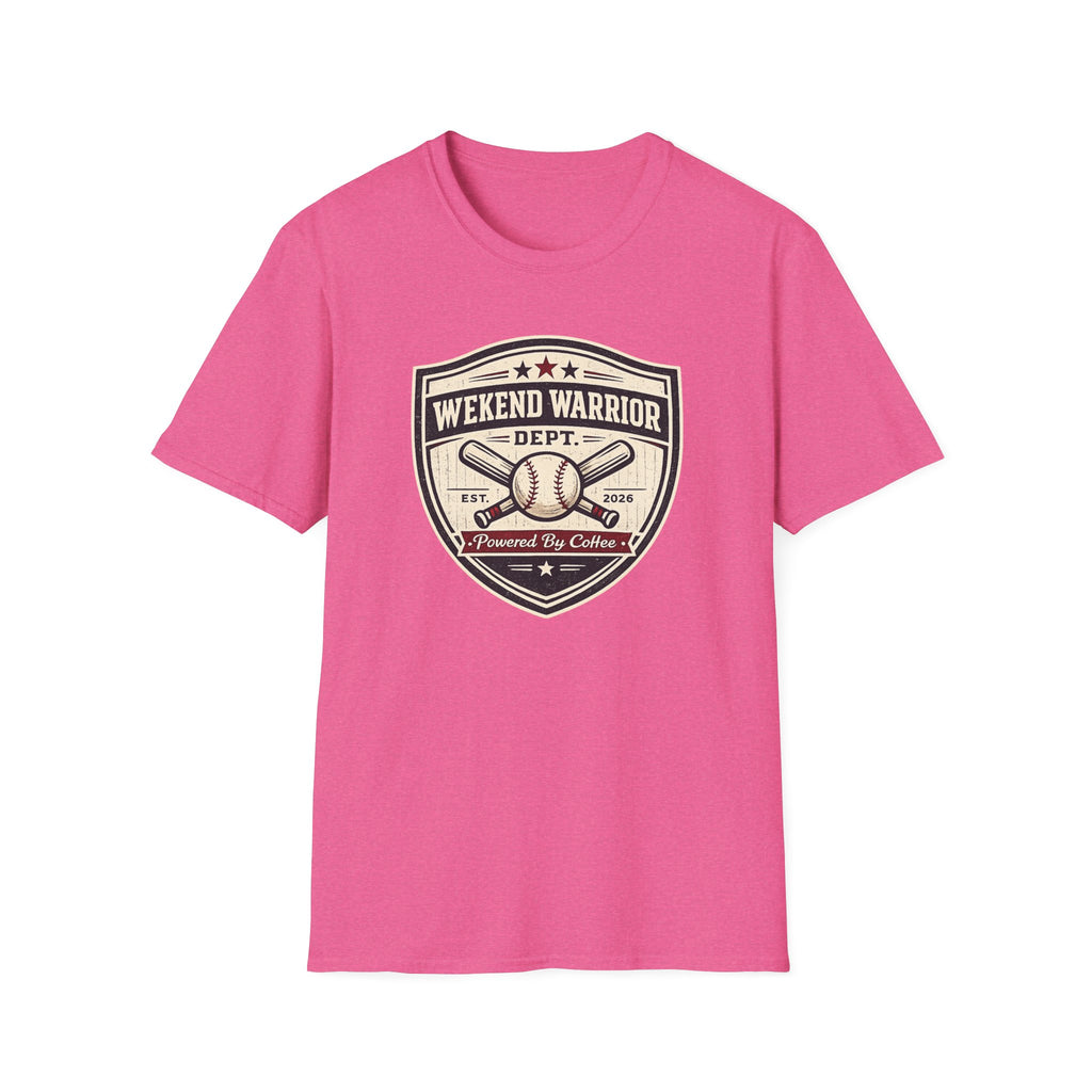 Baseball Weekend Warrior Powered by Coffee Shield  T-shirt
