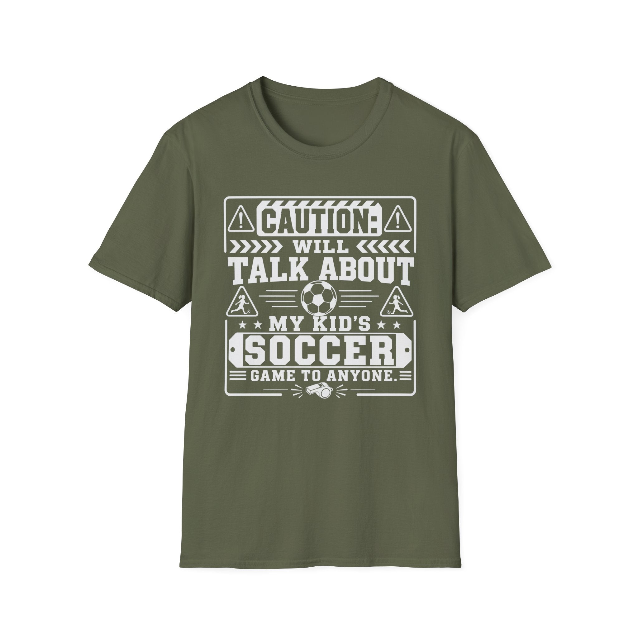 Caution I Will Talk About My Kid's Soccer Game To Anyone T-Shirt - Girl