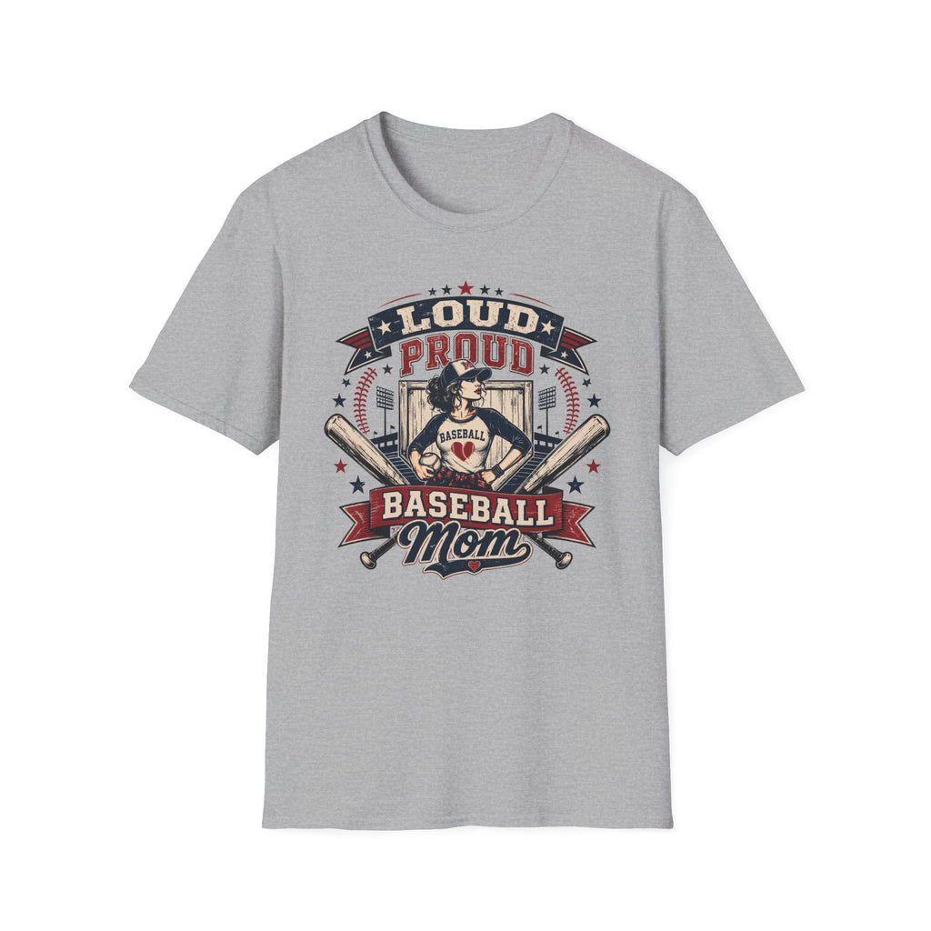 "Loud Proud Baseball Mom" w/Bats T-shirt