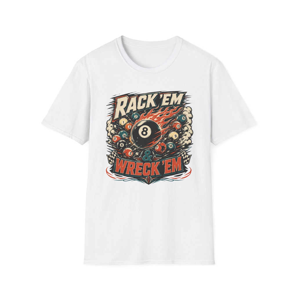 Rack 'Em Wreck 'Em Retro 8-Ball T-Shirt