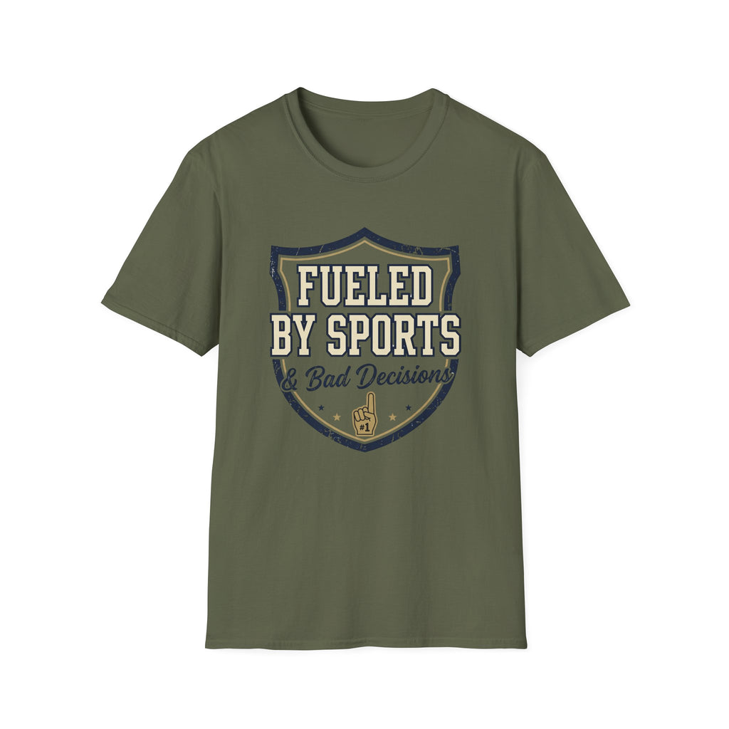 Fueled By Sports & Bad Decisions Shield T-Shirt