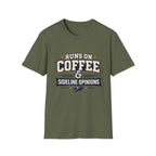 Runs On Coffee and Sideline Opinions T-shirt