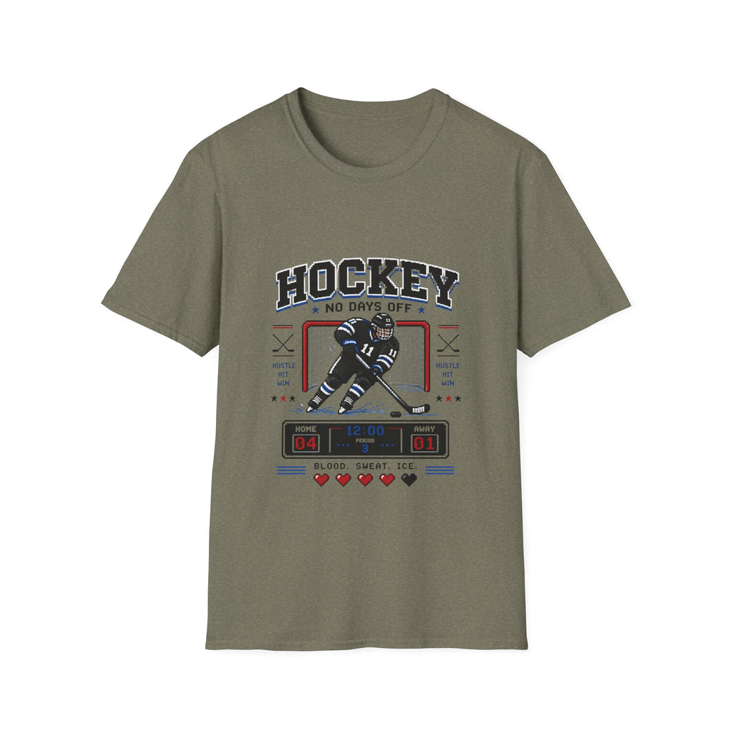 8-bit Boy Hockey Player T-Shirt