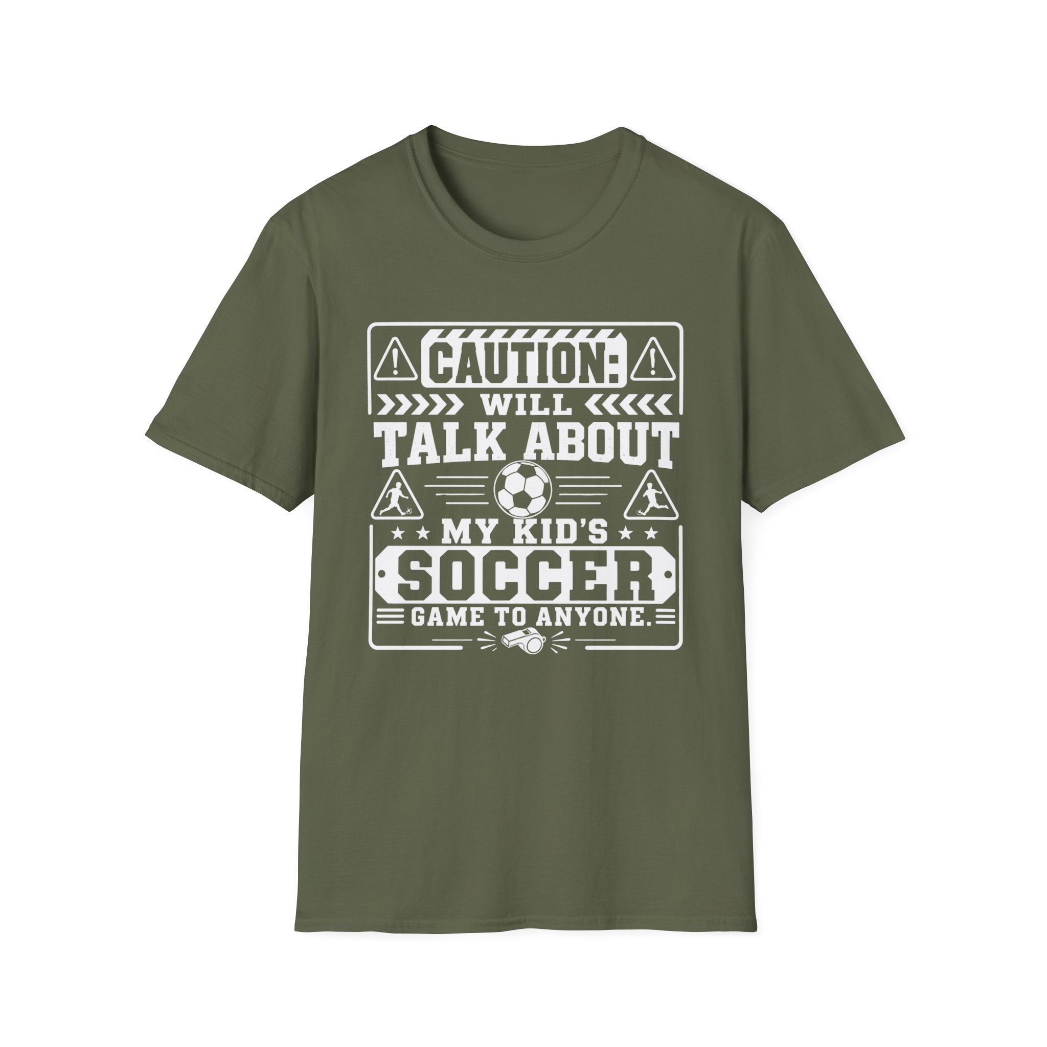 Caution I Will Talk About My Kid's Soccer Game To Anyone T-Shirt - Boy