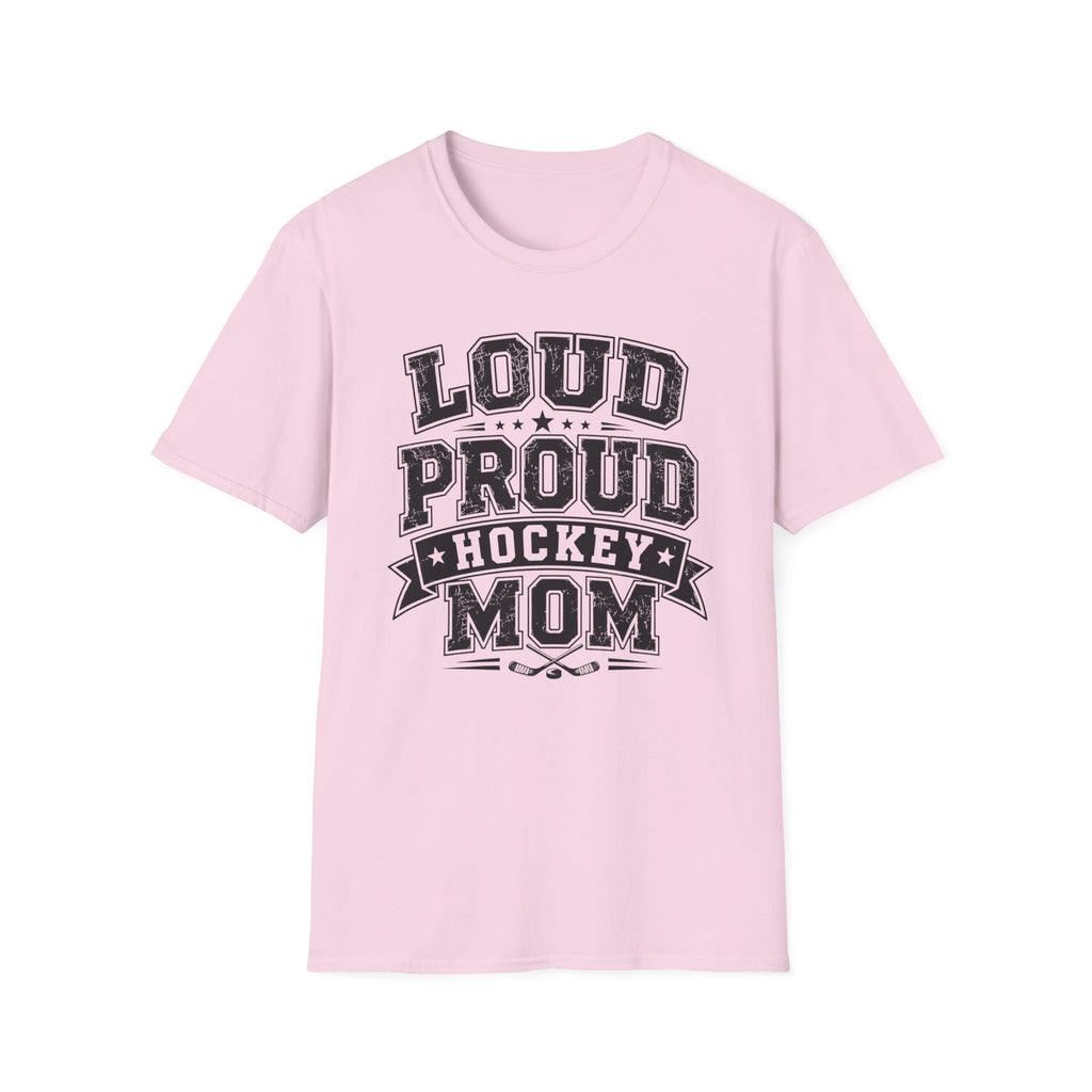 "Loud Proud Hockey Mom" T-shirt - Black & White