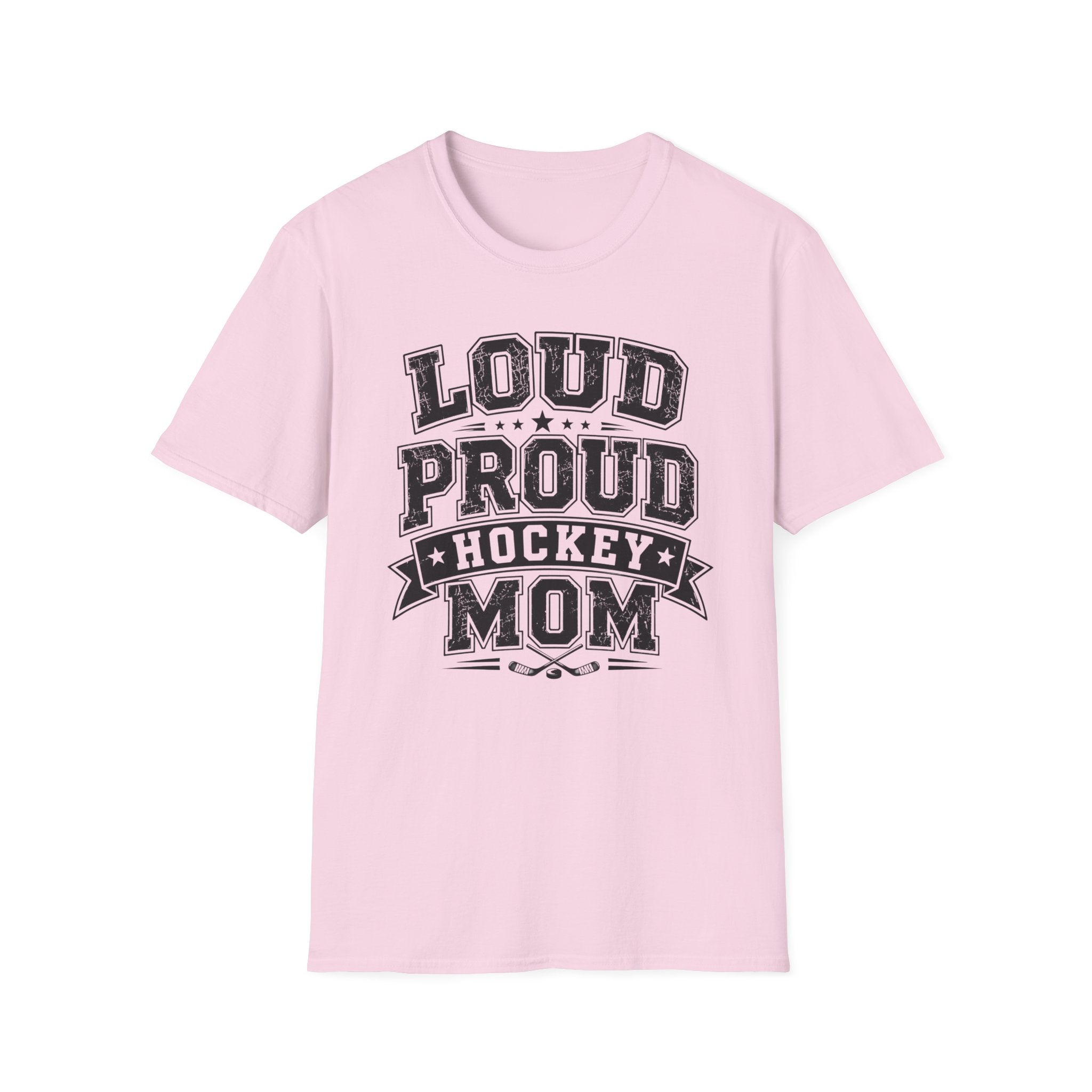 "Loud Proud Hockey Mom" T-shirt - Black & White