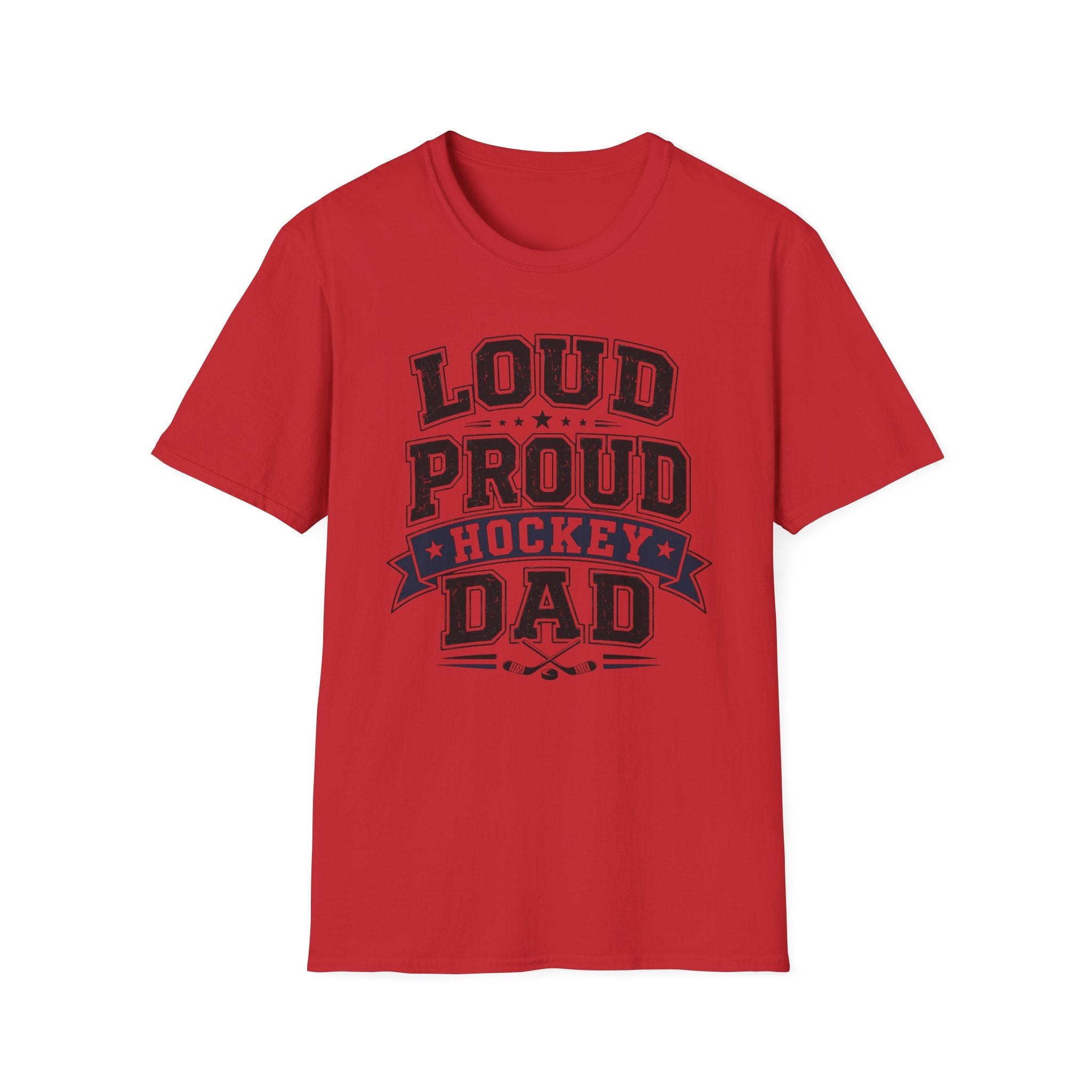 "Loud Proud Hockey Dad" T-shirt - Black & White
