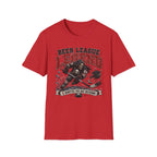Beer League Two Minutes for Bad Decisions Hockey Skelton T-shirt