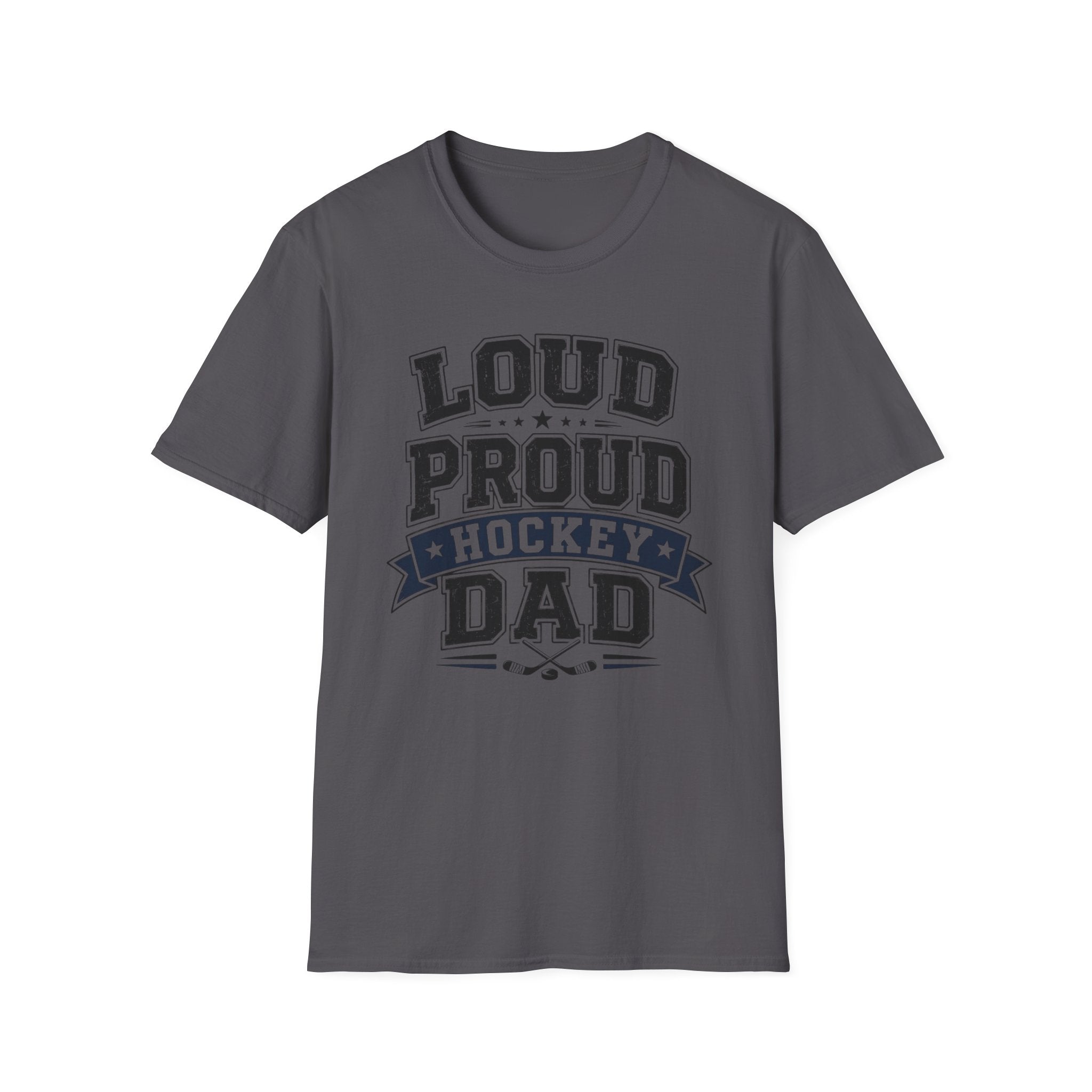 "Loud Proud Hockey Dad" T-shirt - Black & White