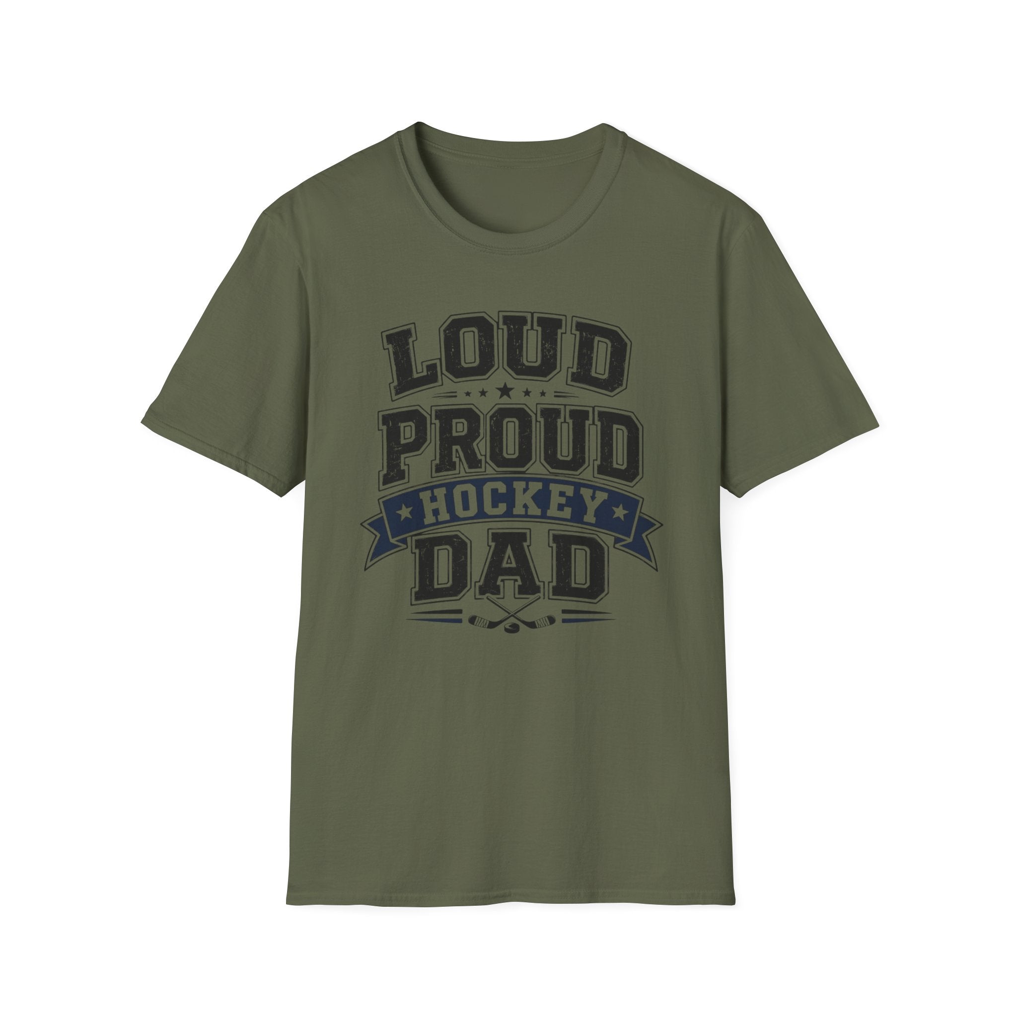 "Loud Proud Hockey Dad" T-shirt - Black & White