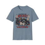 "Raised On Hockey Surviving On Coffee" T-shirt