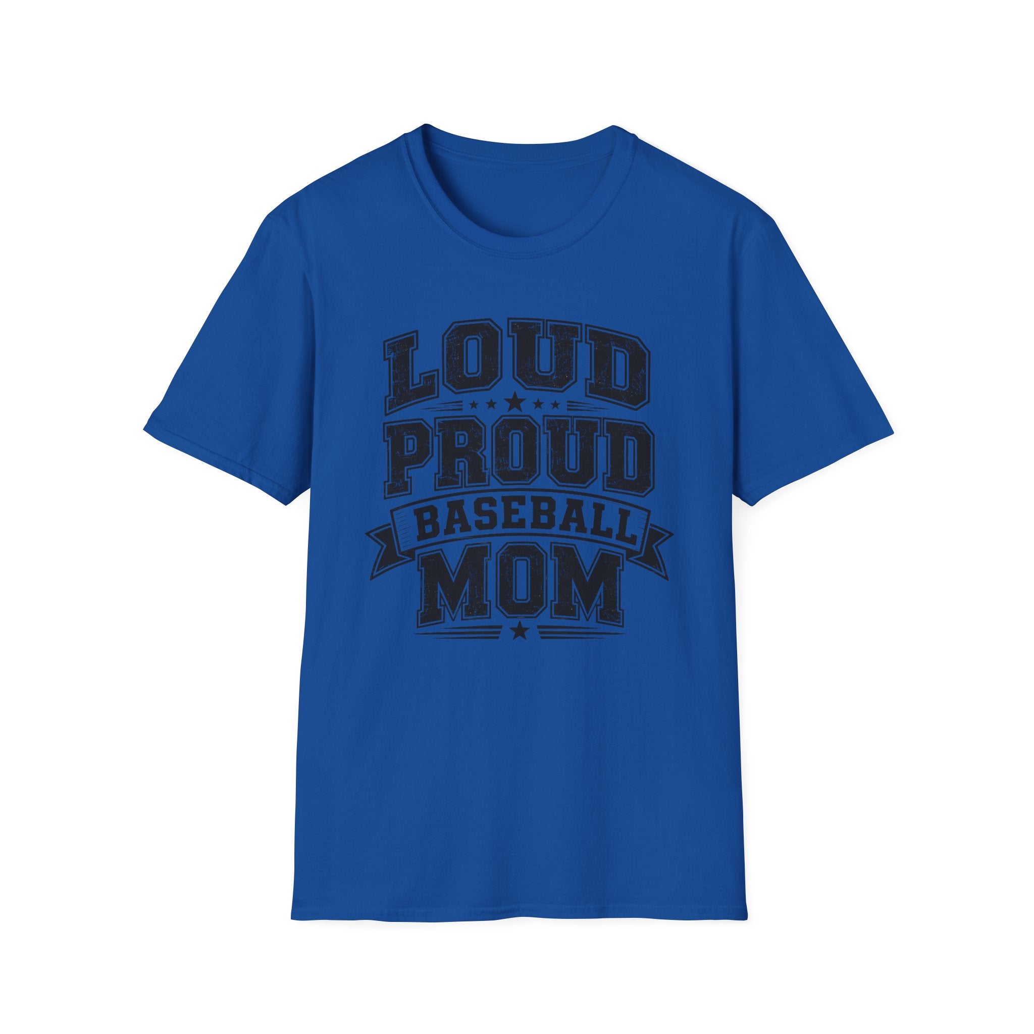 "Loud Proud Baseball Mom" B&W T-shirt