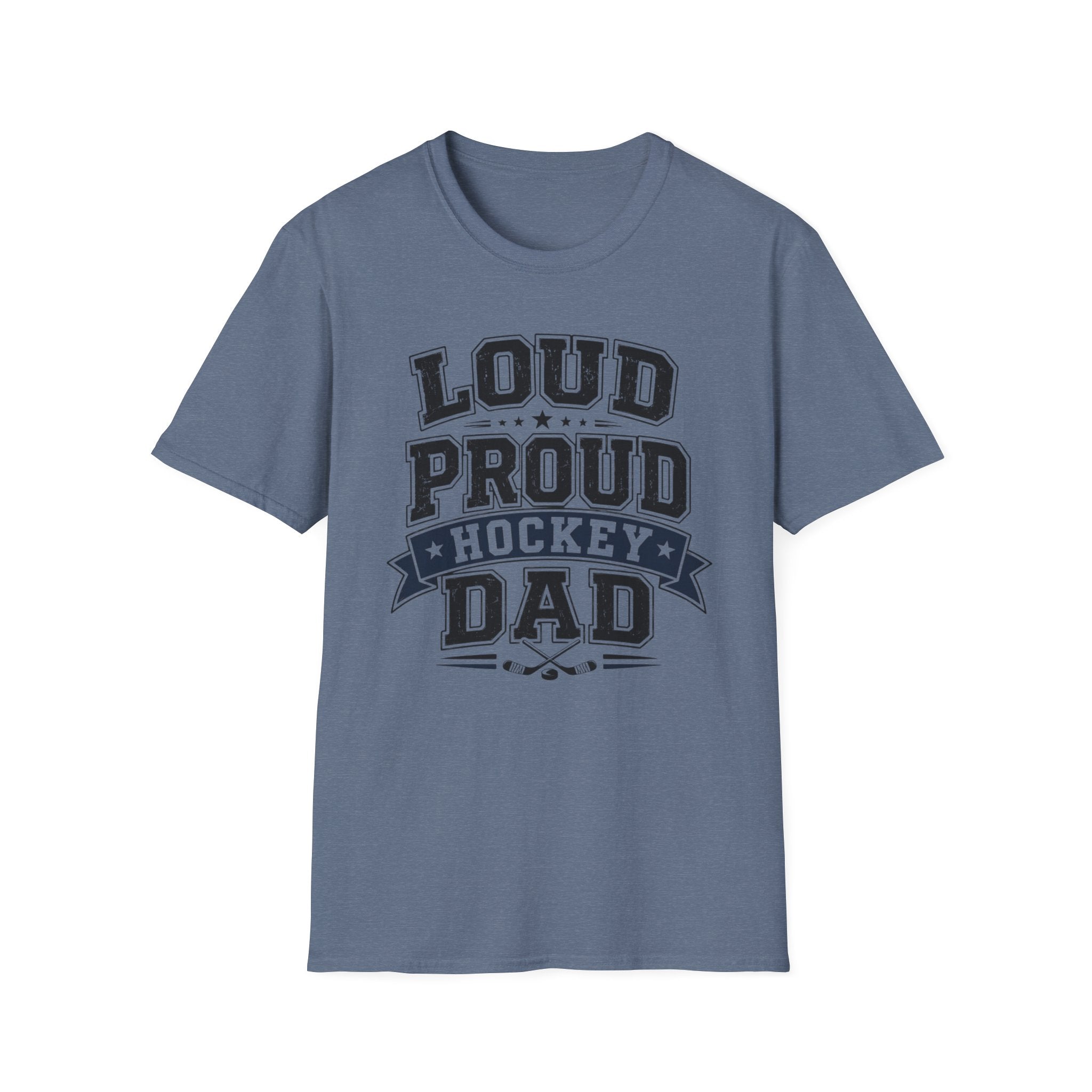 "Loud Proud Hockey Dad" T-shirt - Black & White