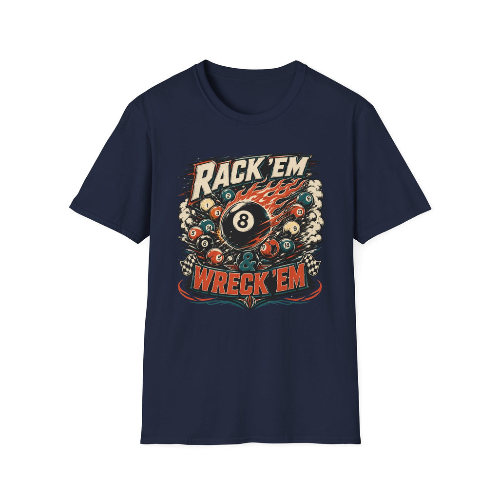 Rack 'Em Wreck 'Em Retro 8-Ball T-Shirt