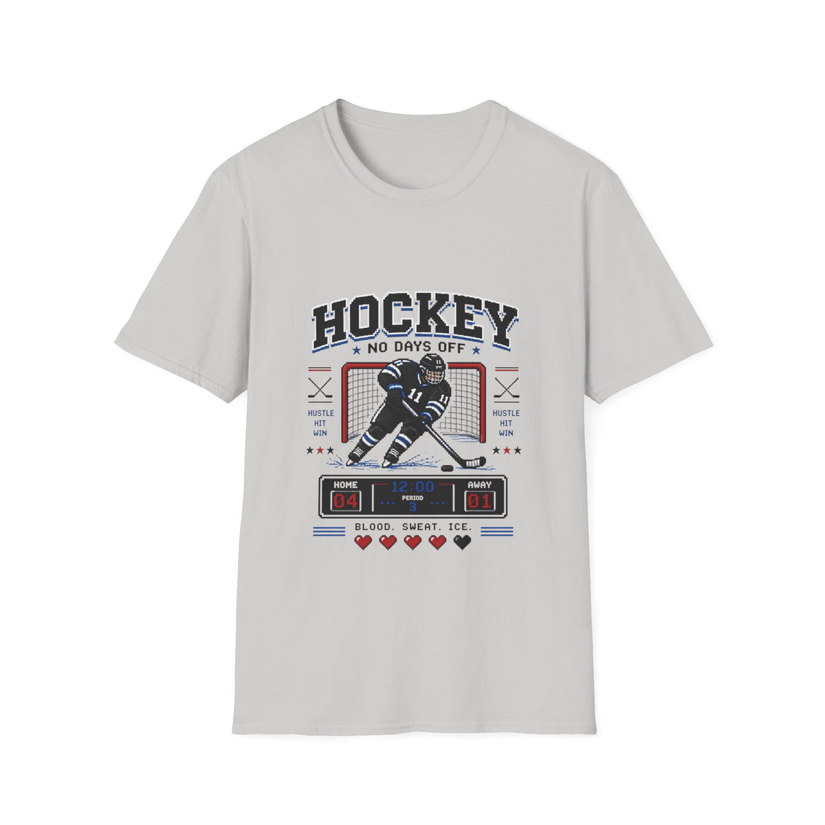 8-bit Boy Hockey Player T-Shirt