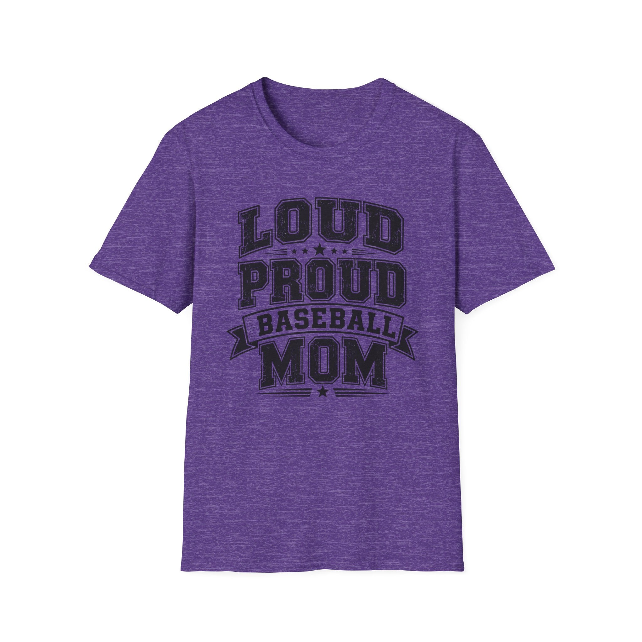 "Loud Proud Baseball Mom" B&W T-shirt
