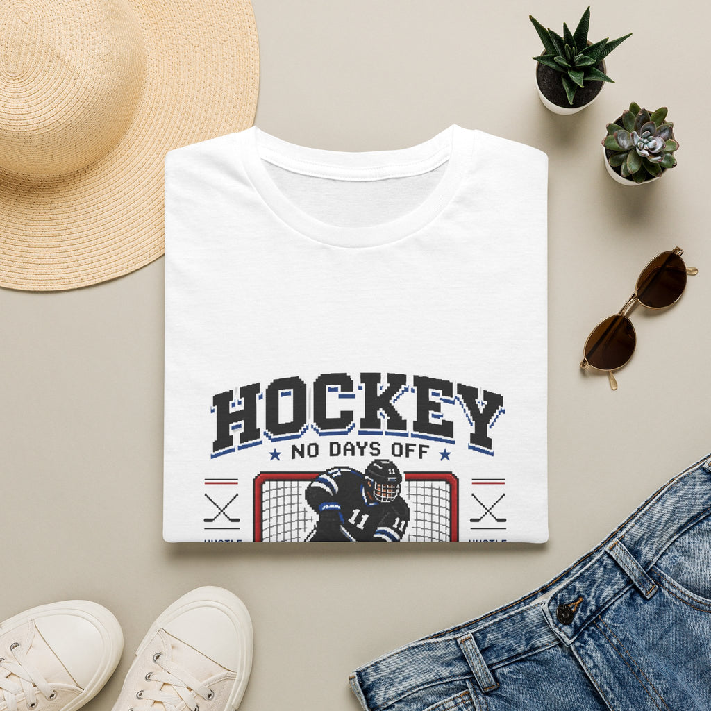 8-bit Boy Hockey Player T-Shirt