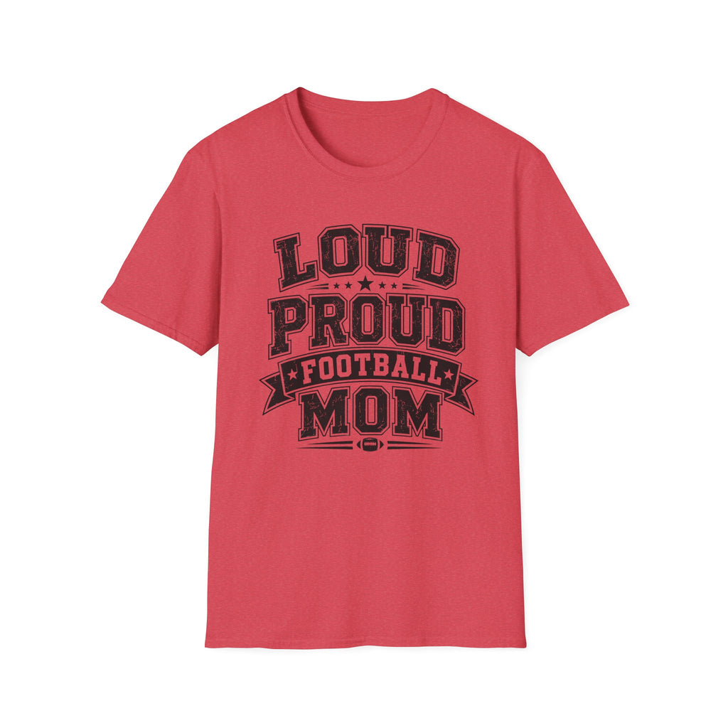 Load Proud Football Mom B&W T-shirt