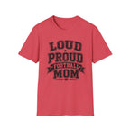 Load Proud Football Mom B&W T-shirt