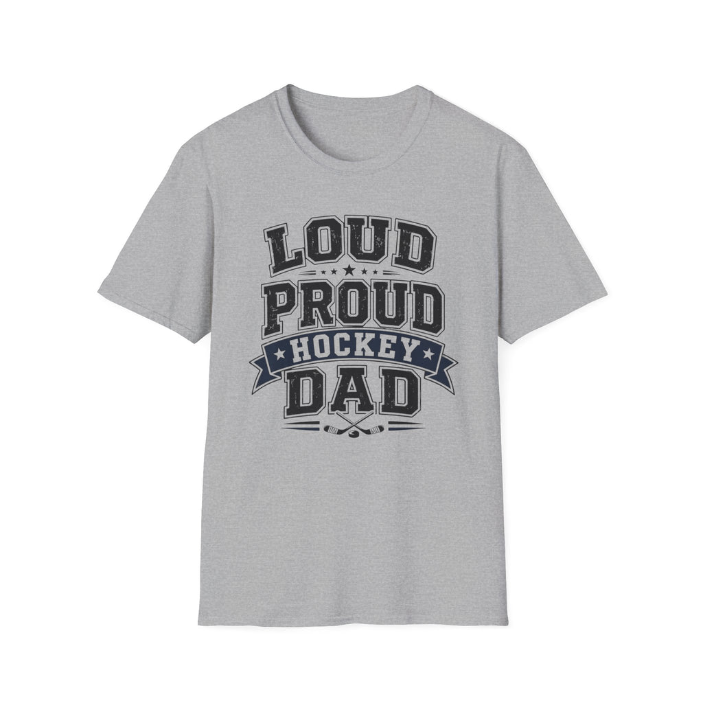 "Loud Proud Hockey Dad" T-shirt - Black & White