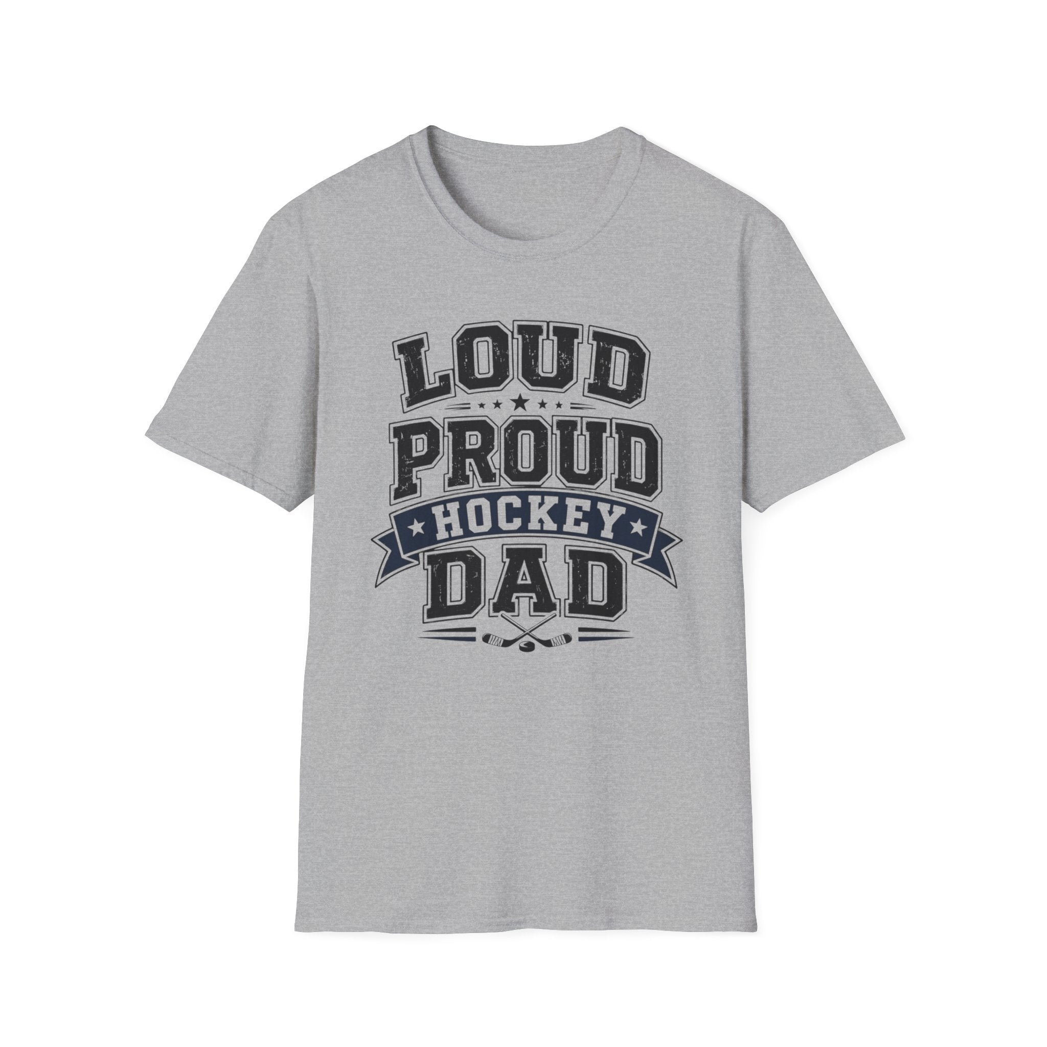 "Loud Proud Hockey Dad" T-shirt - Black & White